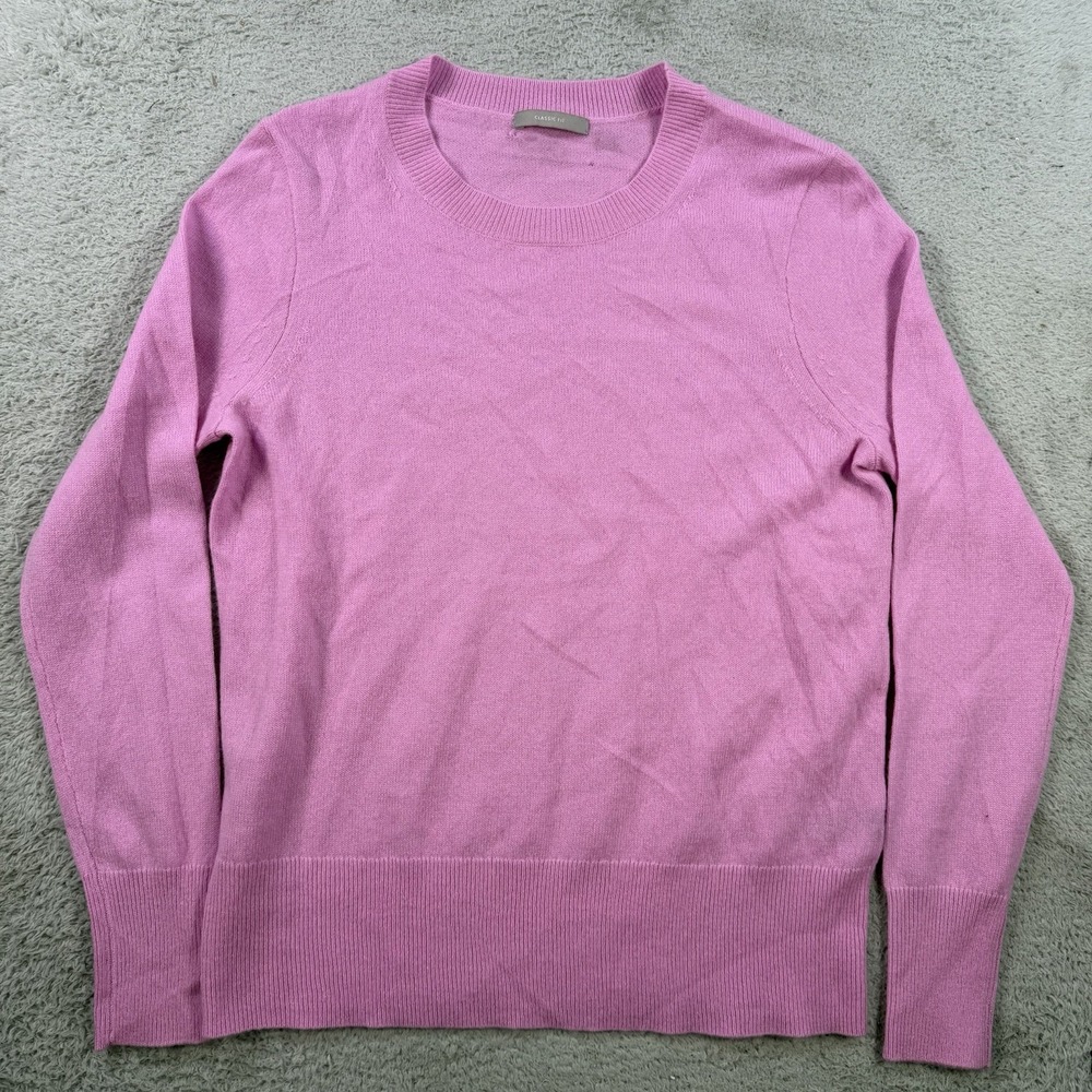 J Crew Sweater Womens Small Pink 100% Cashmere Crewneck Soft Pullover